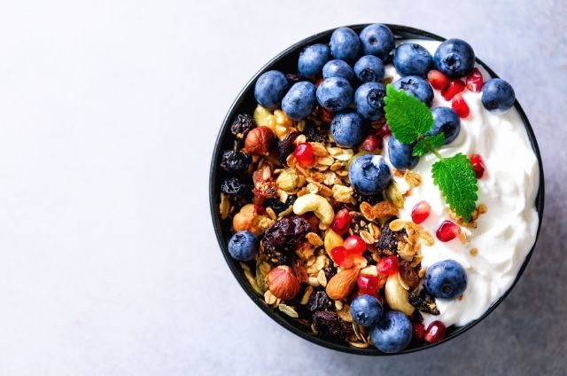 Greek Yogurt with Berries and Nuts