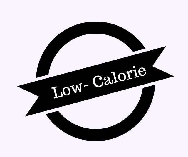 the text low calorie written on a white background