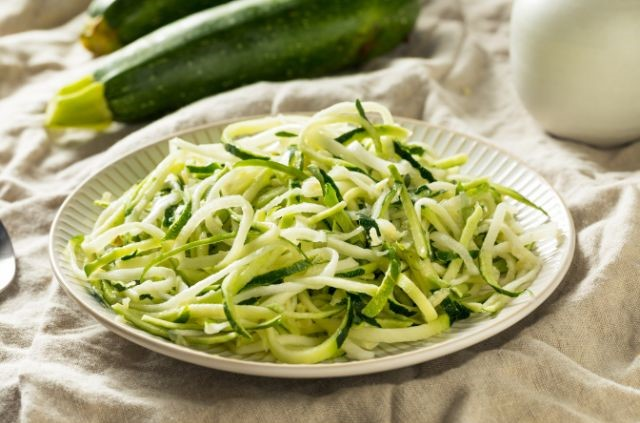 zucchini noodles on a plate