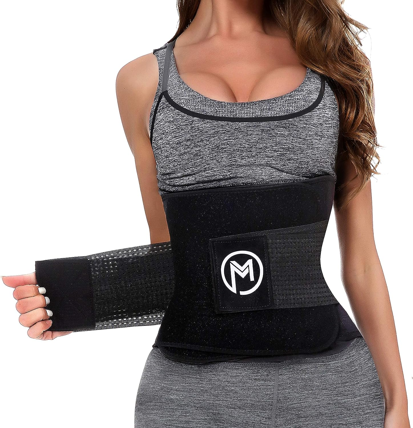 A woman wearing MERMAID'S MYSTERY Waist Trimmer Trainer